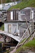 Travel photography:Wooden shacks in St. John´s harbour, Canada