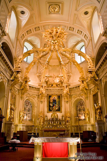 Inside the Basilica Notre Dame cathedral in Quebec City