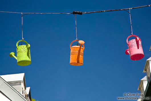 Original watering can street lights in Quebec´s old town