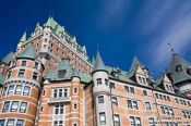 Travel photography:Close-up of the Château Frontenac castle in Quebec, Canada