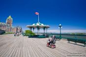 Travel photography:The Château Frontenac castle in Quebec with Terrasse Dufferin promenade, Canada