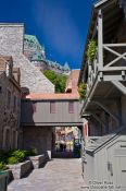 Travel photography:Old wooden houses in Quebec´s lower old town (basse ville), Canada