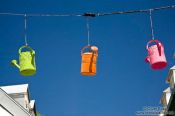 Travel photography:Original watering can street lights in Quebec´s old town, Canada