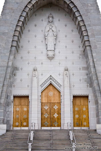 Entrance portal of the Notre Dame du Cap pilgrimage church