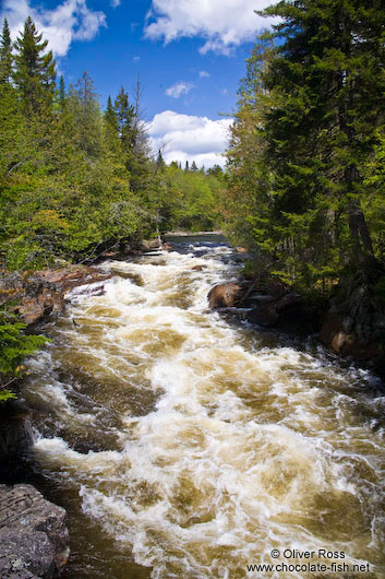 The Chutes croches waterfalls in Quebec´s Mont Tremblant National Park