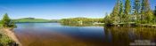Travel photography:Panoramic view of a lake near Quebec´s Mont Tremblant National Park, Canada