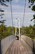 Travel photography:Passarelle suspension bridge in the Parc Chute de la Chaudière near Quebec city, Canada
