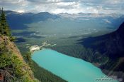 Travel photography:Aerial view of Lake Louise, Canada