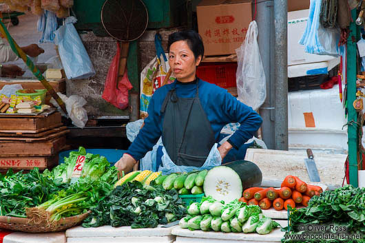 Hong Kong food market 