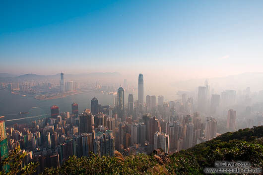 Hong Kong skyline and bay 