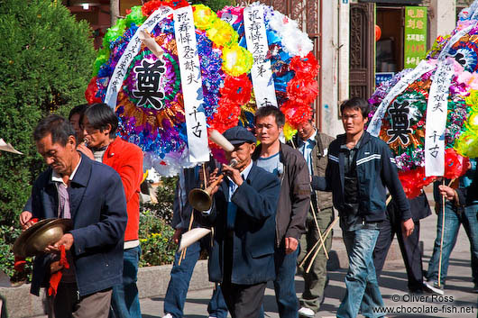 Funeral procession in Dali