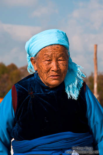 Woman at Erhai lake near Dali