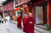 Travel photography:Monks in a Lijiang street, China