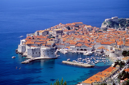 Aerial view of Dubrovnik