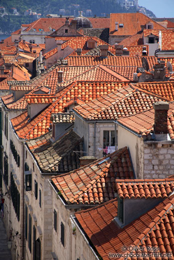 Terracotta rooftops in Dubrovnik