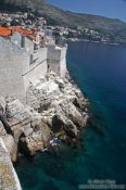 Travel photography:View of the city wall of Dubrovnik, Croatia