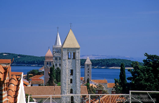 The four towers in Rab town
