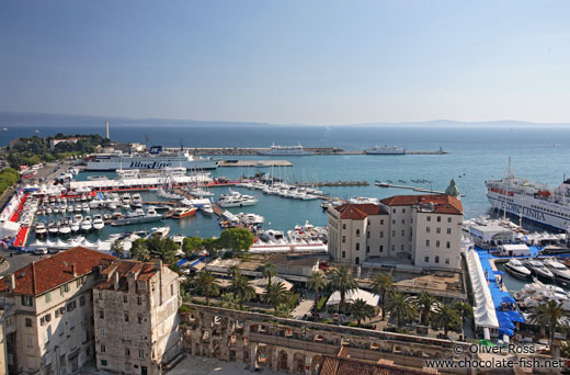 Aerial view of Split harbour