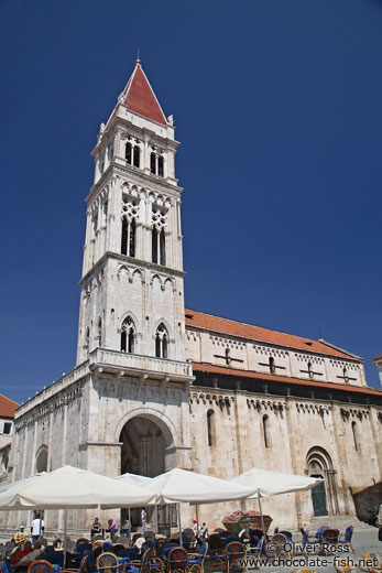 Bell tower of the Katedrala Sveti Lovrijenac (Saint Lawrence Cathedral) in Trogir