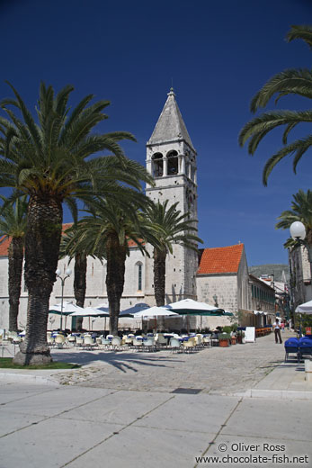 The promenade along the river in Trogir