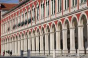 Travel photography:Colonnade on Trg Republike (Republic square) in Split, Croatia