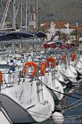 Travel photography:Boats in Trogir harbour, Croatia
