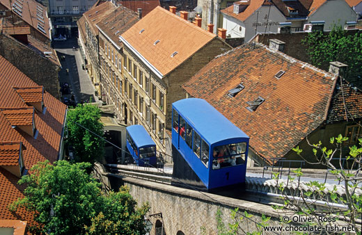 The Uspinjaca (furnicular) in Zagreb