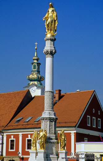 Statue of Saint Mary opposite Zagreb Cathedral