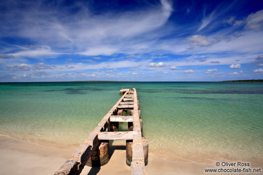 Derelict pier at Cayo-las-Bruchas beach