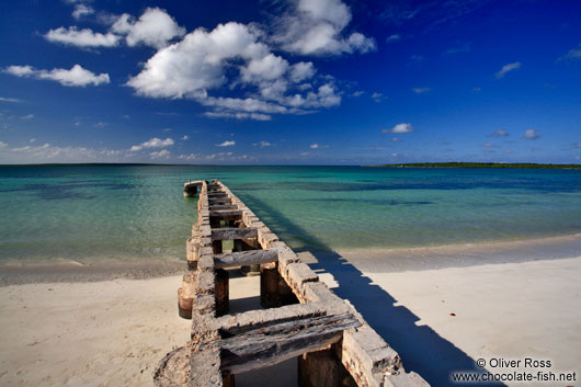 Derelict pier at Cayo-las-Bruchas beach