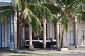 Travel photography:Car park in Cienfuegos, Cuba