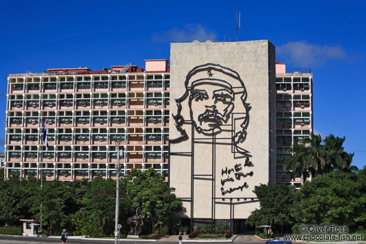 The ministry of the interior with large Che Guevara portrait