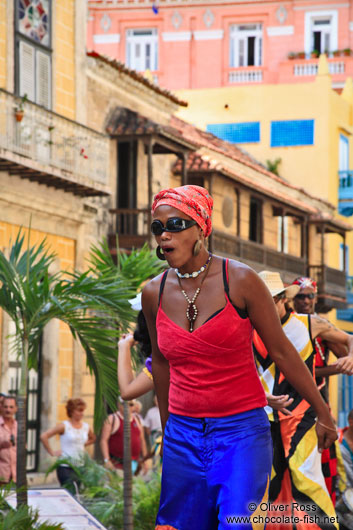 Performer on stilts