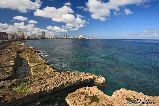 View of Havana bay from the Malecón