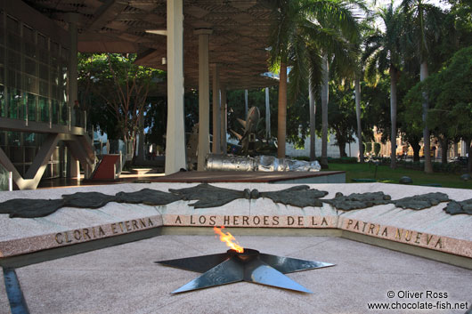 The eternal flame at the Museo de la Revolución