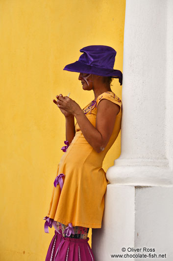 Performance artist in Havana Vieja