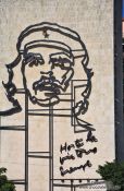 Travel photography:Che Guevara portrait on the ministry of the interior building, Cuba