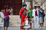 Travel photography:Havana cigar man posing for tourists, Cuba