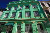 Travel photography:Green house in Havana Vieja, Cuba