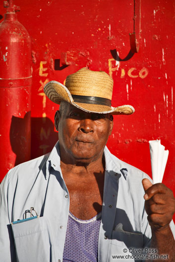 Peanut seller in Trinidad