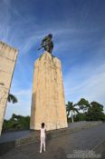Travel photography:Girl at the Monumento Ernesto Che Guevara in Santa Clara, Cuba