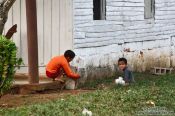 Travel photography:Two boys playing near Viñales, Cuba