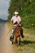 Travel photography:Man on horse near Viñales, Cuba