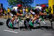 Travel photography:Team Wiesenhof-Felt  at the Eindhoven UCI Team Trial, The Netherlands