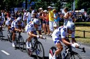 Travel photography:Team La Française des Jeux at the Eindhoven UCI Team Trial, The Netherlands
