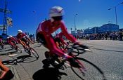 Travel photography:Team Telekom at the Eindhoven UCI Team Trial 2005, The Netherlands