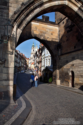 Western exit into the Lesser Quarter from Charles Bridge 