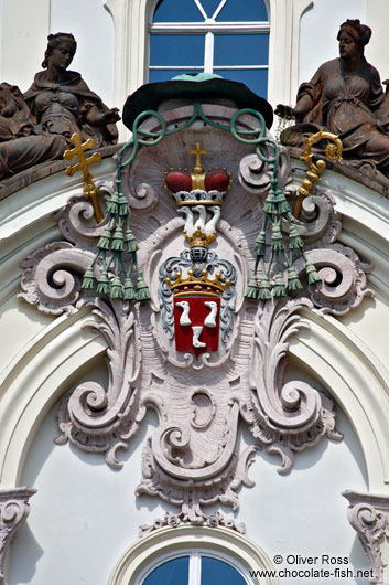 Facade detail on a building in Prague Castle