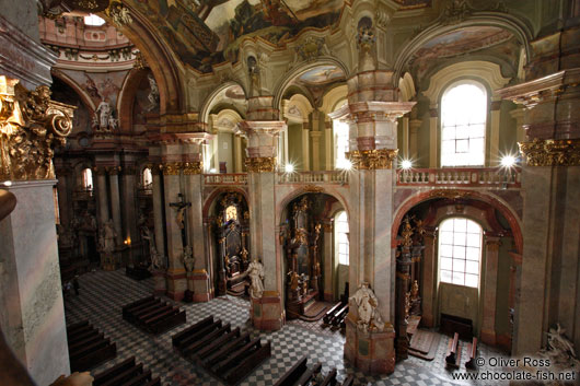 View of Prague`s St. Nicolas church 