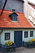 Travel photography:Small house in the Golden Alley (Zlatá ulicka), Czech Republic